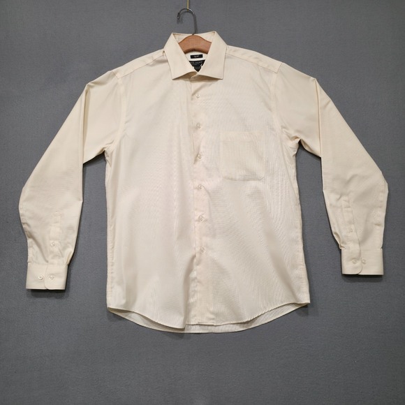 Pronto Uomo Men's Slim Fit Long Sleeve Non-Iron Dress Shirt Size 16.5-34/35 - Picture 1 of 6
